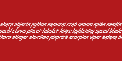 Font visual image of Bishops Stinger