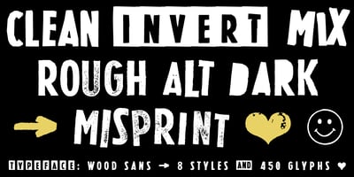 Font visual image of Wood Sans