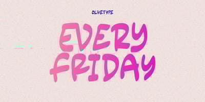 Font visual image of Every Friday