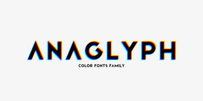 Font visual image of Anaglyph