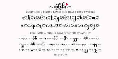 Font visual image of Adela