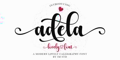 Font visual image of Adela