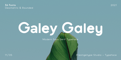 Font visual image of Galey