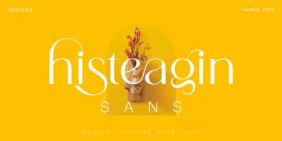 Font visual image of Histeagin Sans