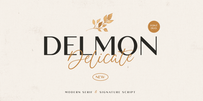 Font visual image of Delmon Delicate