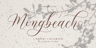 Visuelles Schriftbild von Mongbeach Script