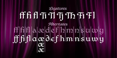 Font visual image of Novela
