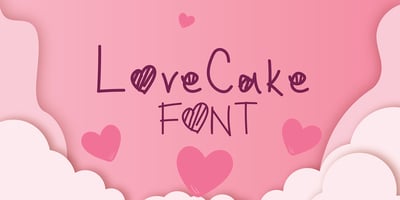 Font visual image of Love Cake
