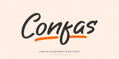 Font visual image of Confas