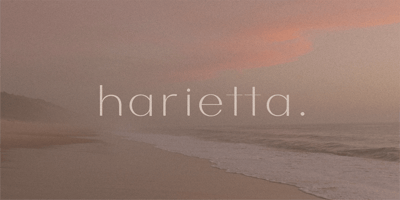 Font visual image of HV Harietta