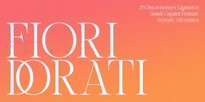 Font visual image of Fiori Dorati