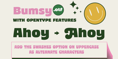 Font visual image of Bumsy