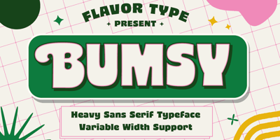 Font visual image of Bumsy