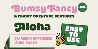 Font visual image of Bumsy