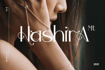 Font visual image of Hashira Mt