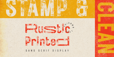 Font visual image of Rustic Printed