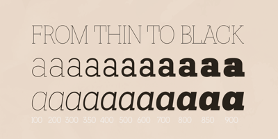 Font visual image of Kate Slab