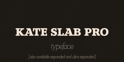 Font visual image of Kate Slab