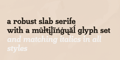Font visual image of Kate Slab