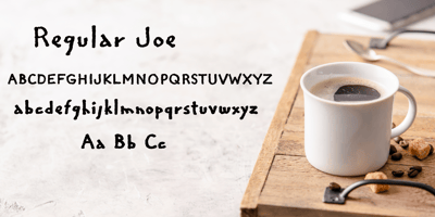 Font visual image of Regular Joe