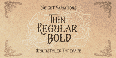 Font visual image of Fifth Reign