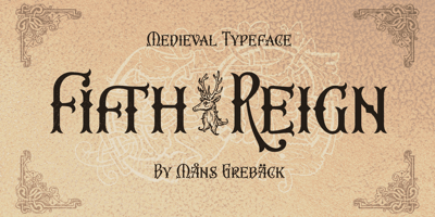 Font visual image of Fifth Reign