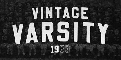 Font visual image of Vintage Varsity