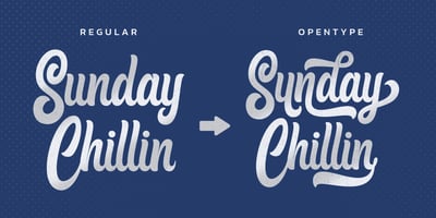 Font visual image of Sunday Chillin