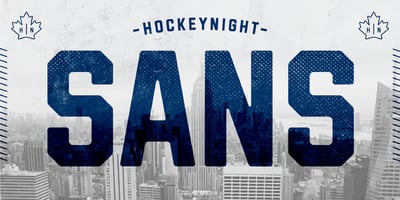 Font visual image of Hockeynight Sans