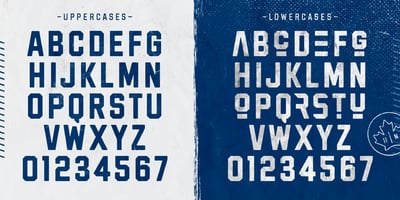 Font visual image of Hockeynight Sans