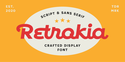Font visual image of Retrokia
