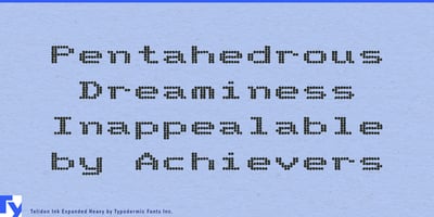Font visual image of Telidon Ink&trade;