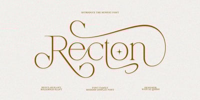 Font visual image of Recton