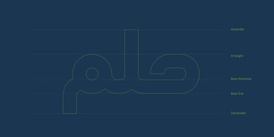 Font visual image of AS Noqta