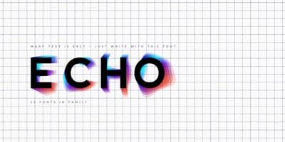 Font visual image of Echowarp