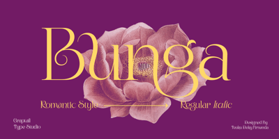 Font visual image of Bunga Pro