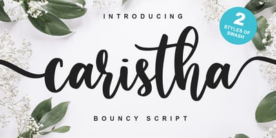 Font visual image of Caristha