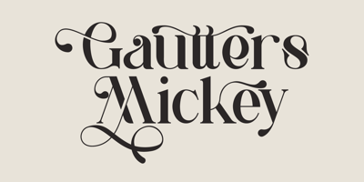 Font visual image of Gautters Mickey