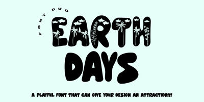 Font visual image of Earth Days