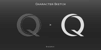 Font visual image of Qudro