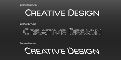 Font visual image of Qudro