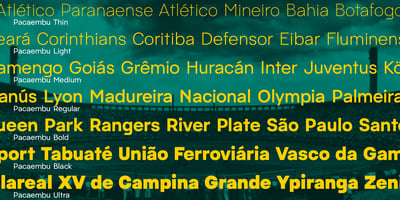 Font visual image of Pacaembu