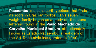 Font visual image of Pacaembu