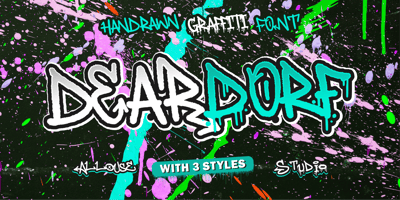 Font visual image of Deardorf