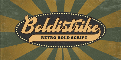 Font visual image of Boldistrike