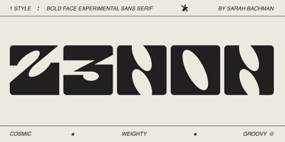 Font visual image of Z3non