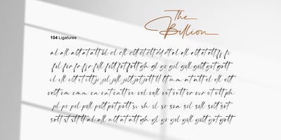 Font visual image of The Billion