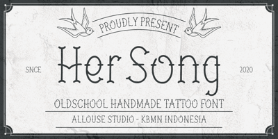 Font visual image of Her Song
