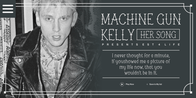 Font visual image of Her Song