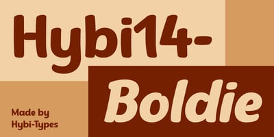 Font visual image of Hybi14 Boldie
